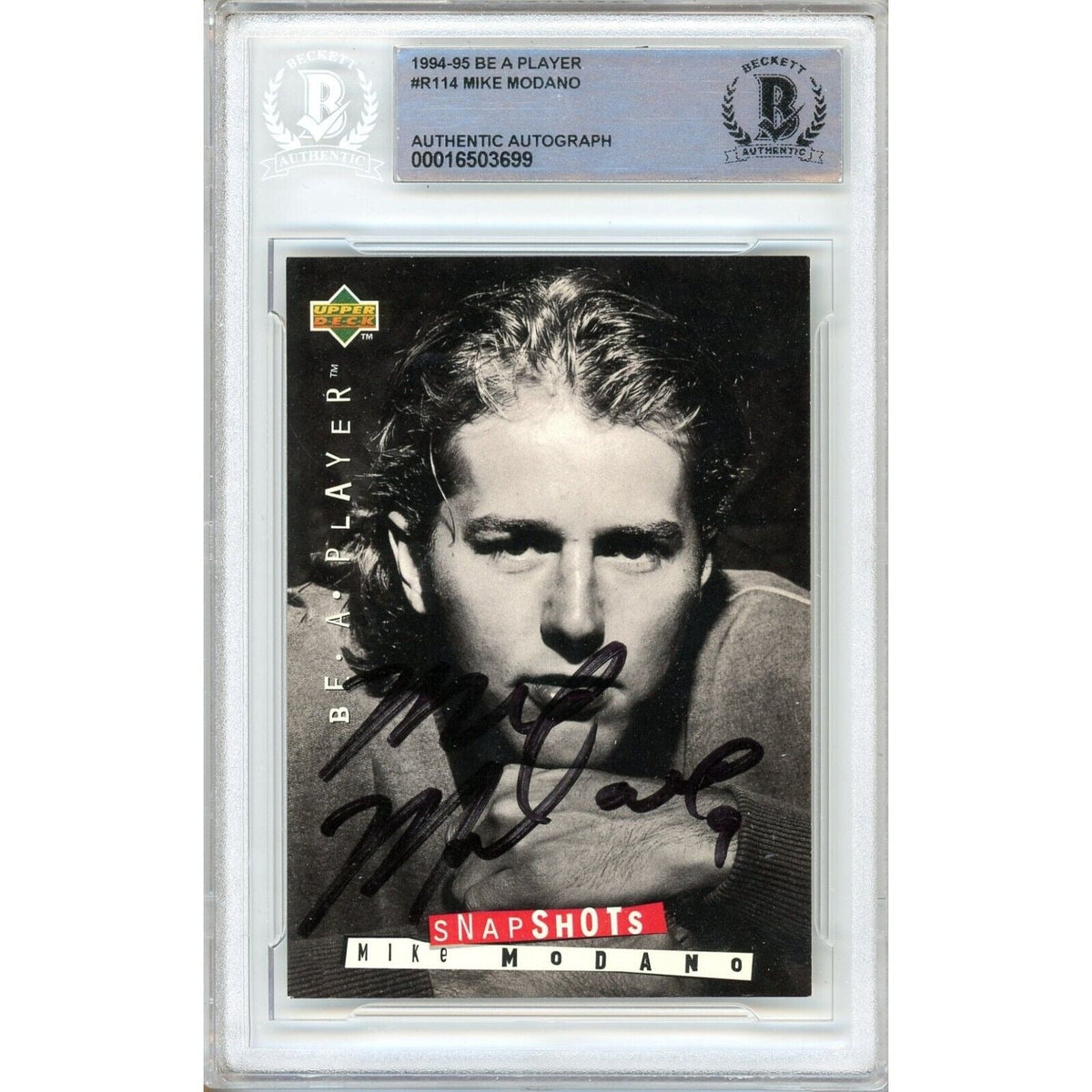 Mike Modano Dallas Stars Signed Autographed Trading Card Beckett BAS