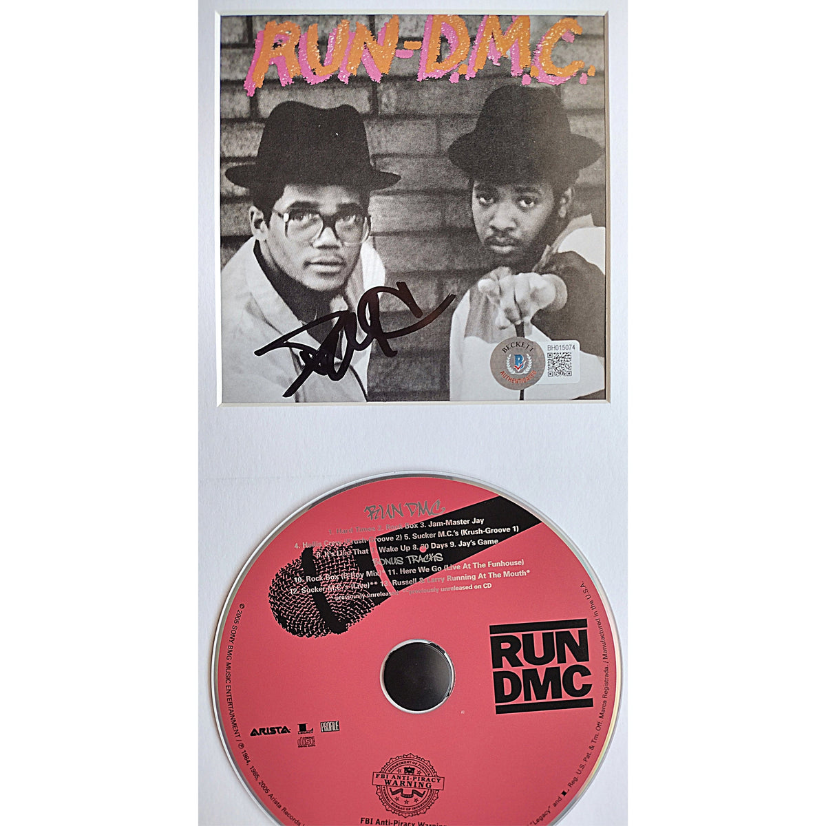Darryl Mcdaniels Autographed Run Autograph Cd Beckett BAS