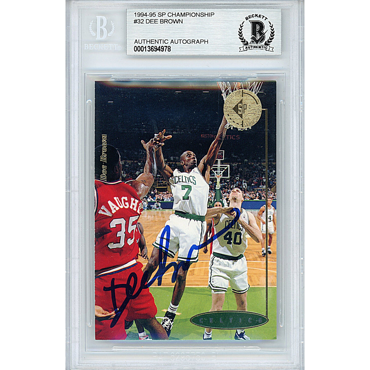 Dee Brown Upper Deck Autographed Trading Card Beckett BGS