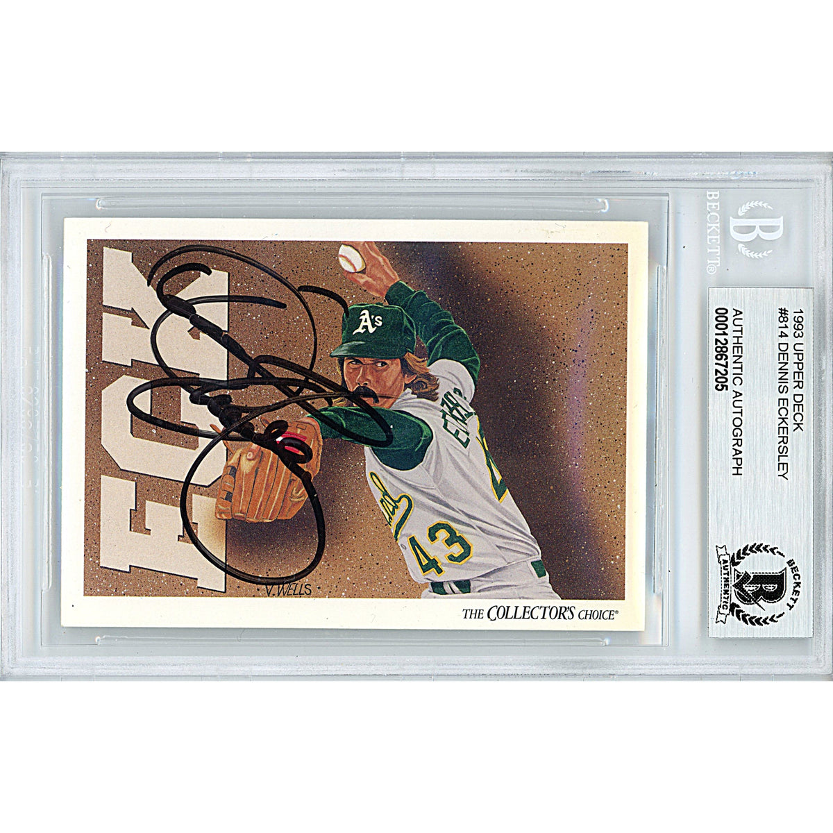 Dennis Eckersley Upper Deck Autographed Trading Card Beckett BGS