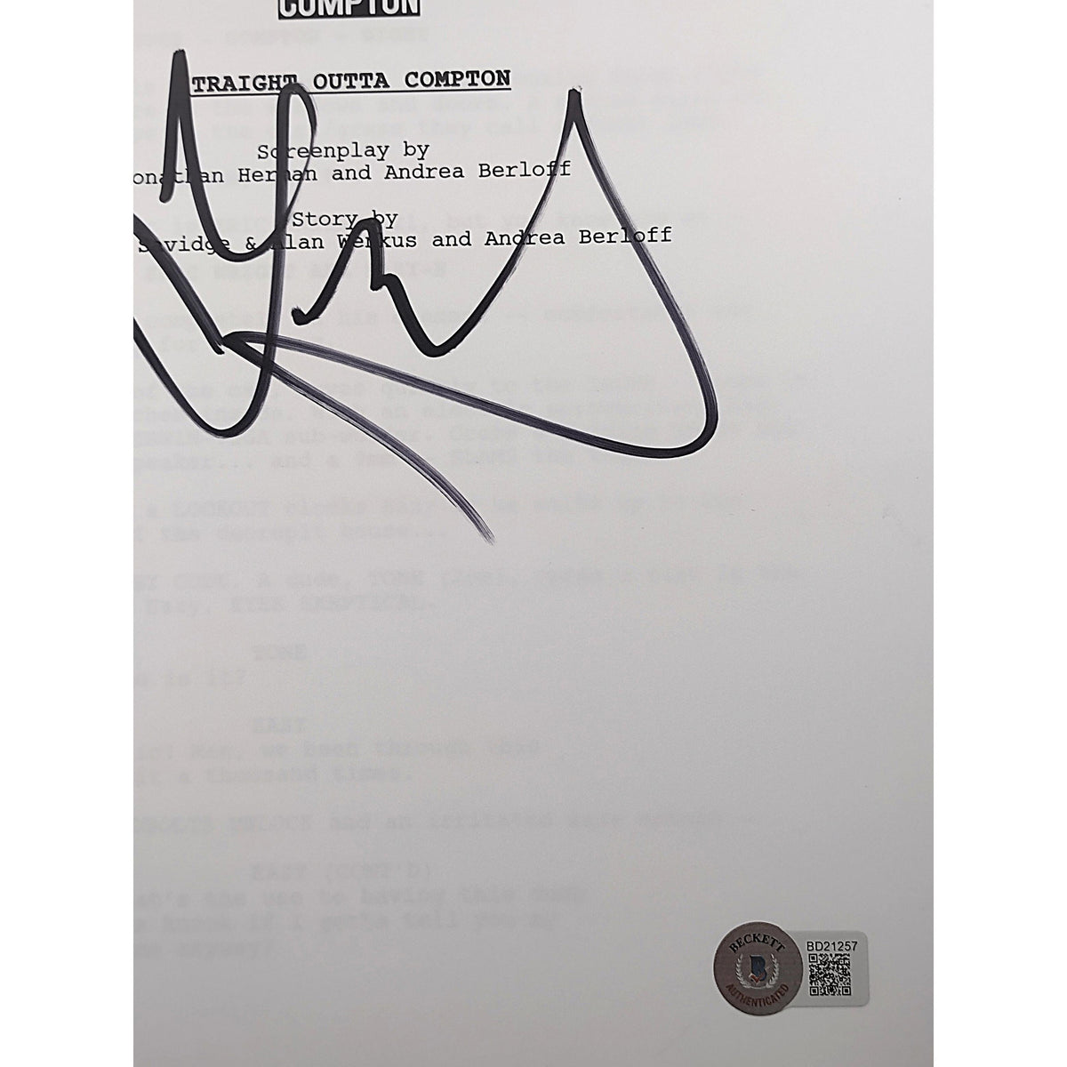 Dj Yella Autographed Photo Beckett BAS