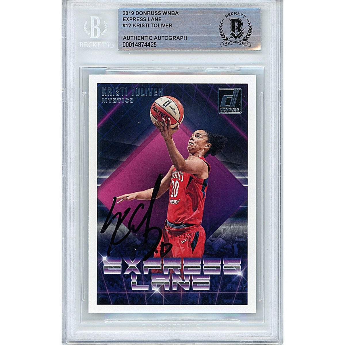Kristi Toliver Express Lane Autographed Trading Card Beckett BAS