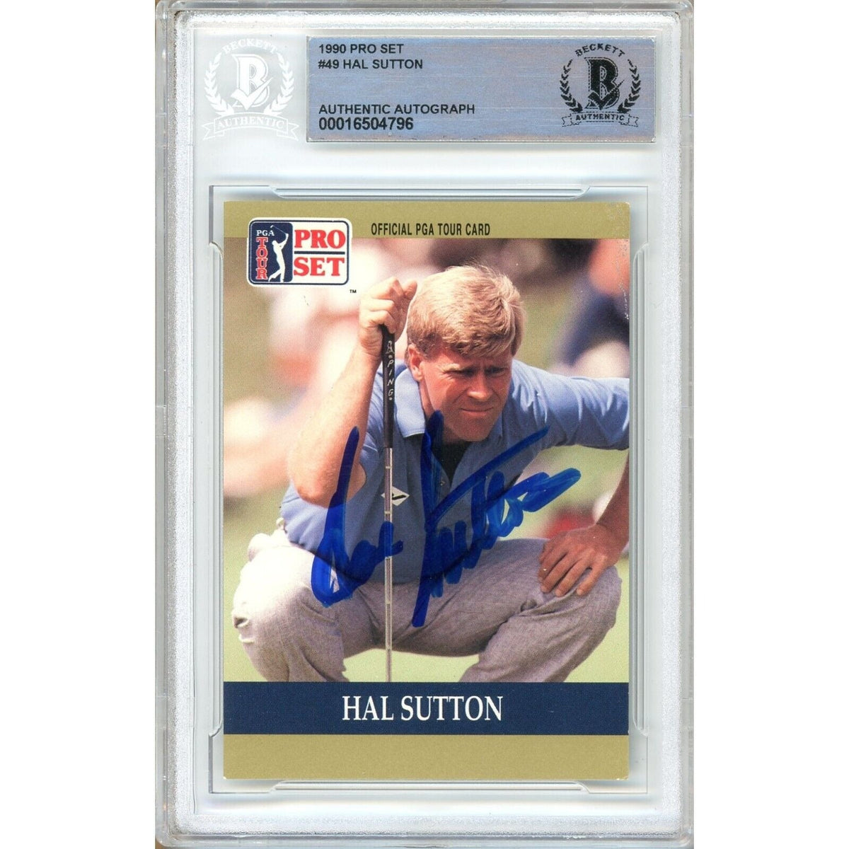 Hal Sutton Pro Set Autographed Trading Card Beckett BAS