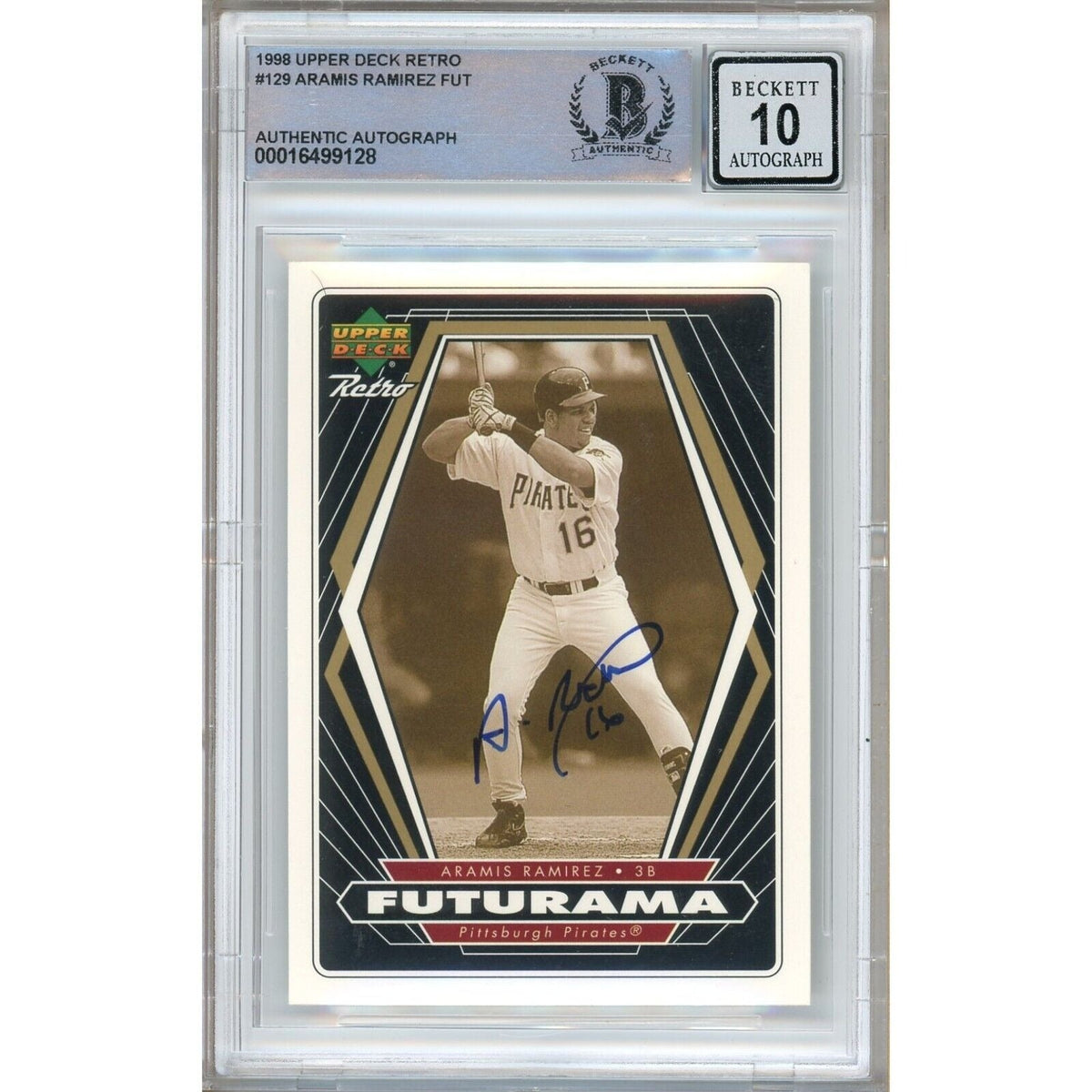 Aramis Ramirez Upper Deck Retro Autographed Trading Card Beckett BAS