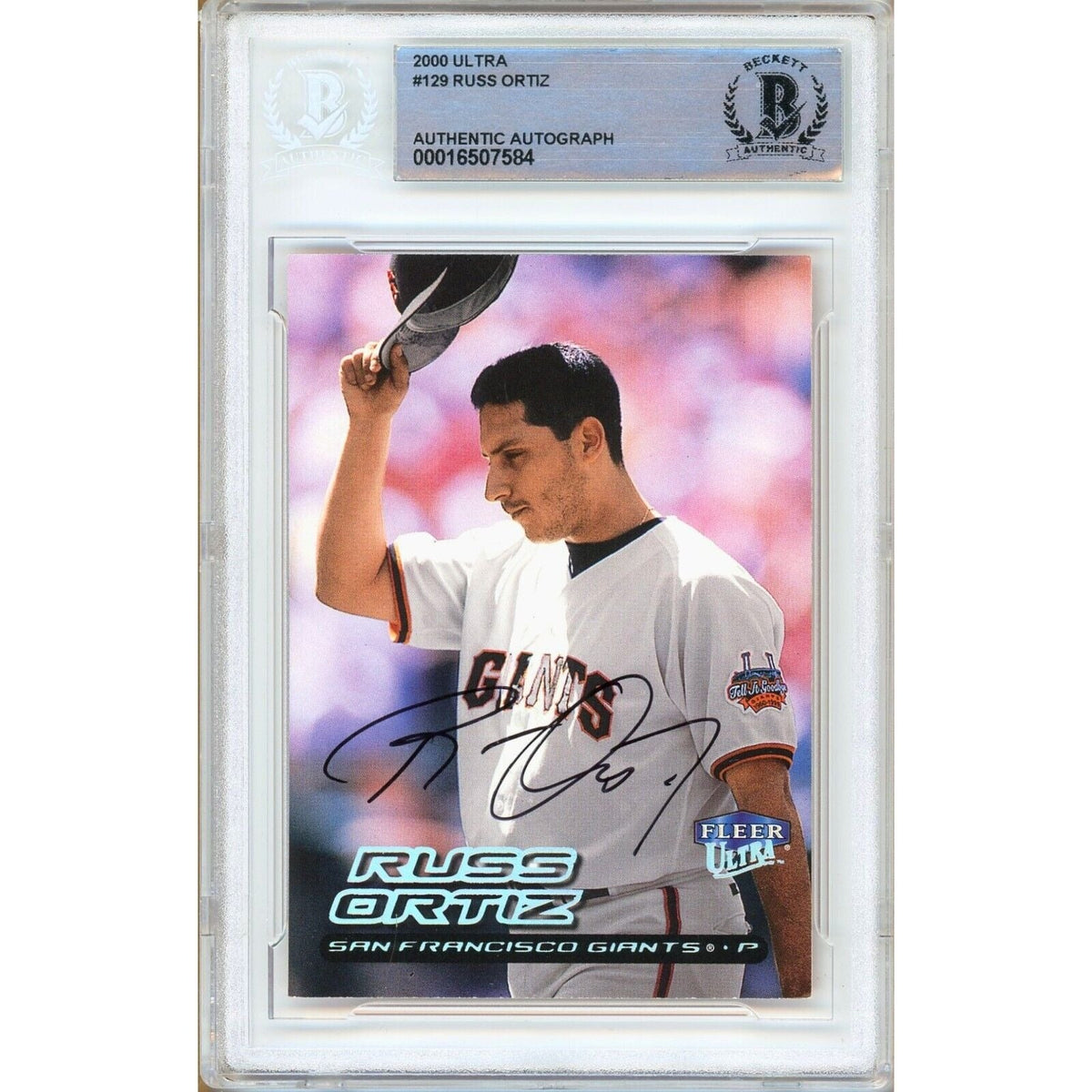 Russ Ortiz San Francisco Giants Autographed Trading Card Beckett BAS
