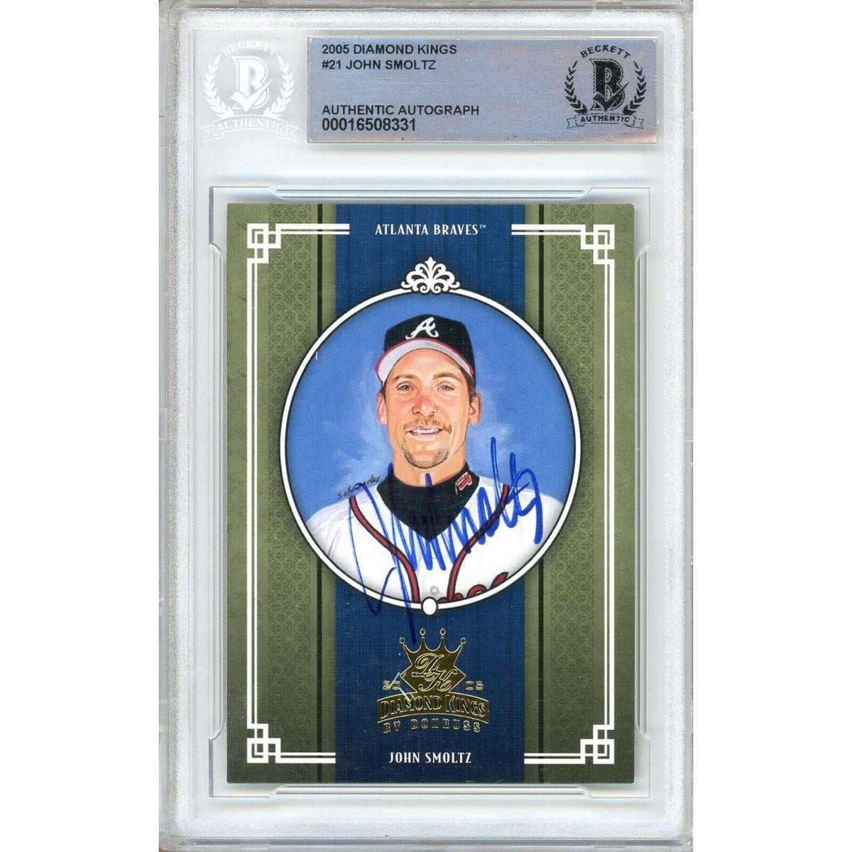 John Smoltz Atlanta Braves Autographed Trading Card Beckett BAS