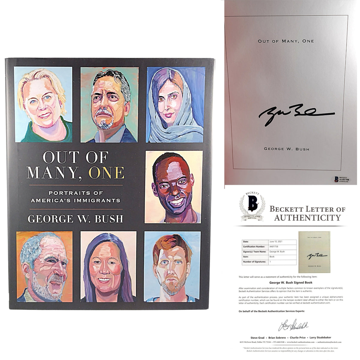 George Bush Autographed Out Signed Book Beckett BAS