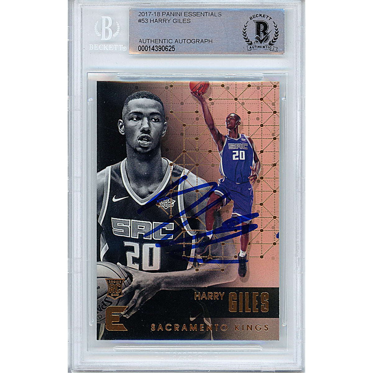 Harry Giles Panini Essentials Autographed Trading Card Beckett BGS