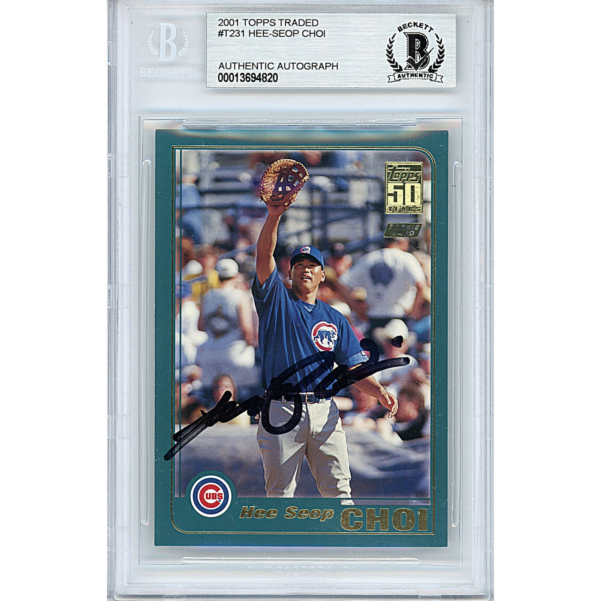 Hee Seop Topps Traded Autographed Trading Card Beckett BAS
