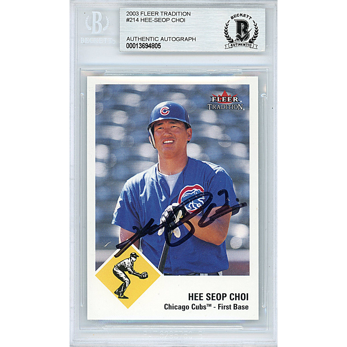 Hee Seop Fleer Tradition Autographed Trading Card Beckett BGS