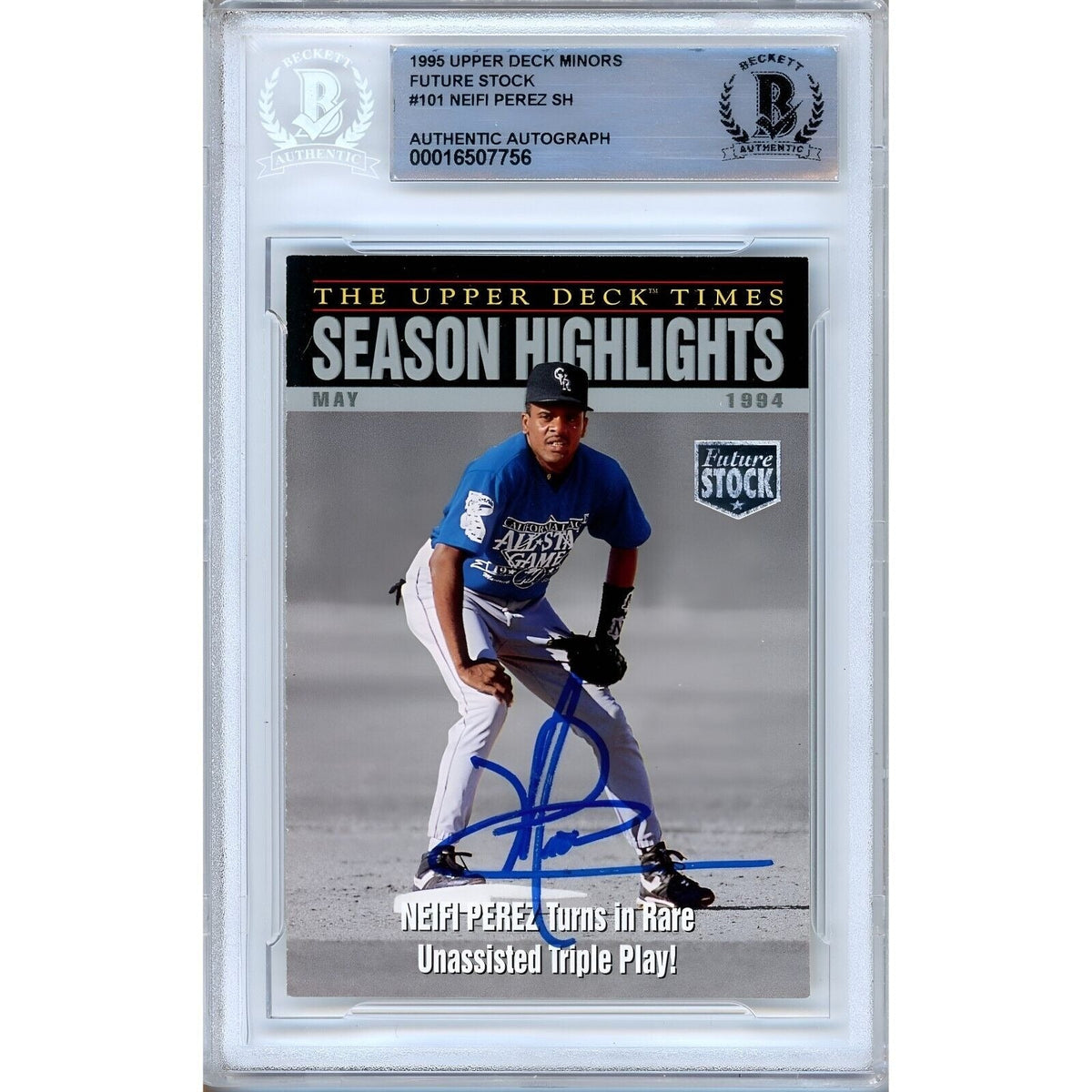 Neifi Perez Colorado Rockies Signed Autographed Trading Card Beckett BAS