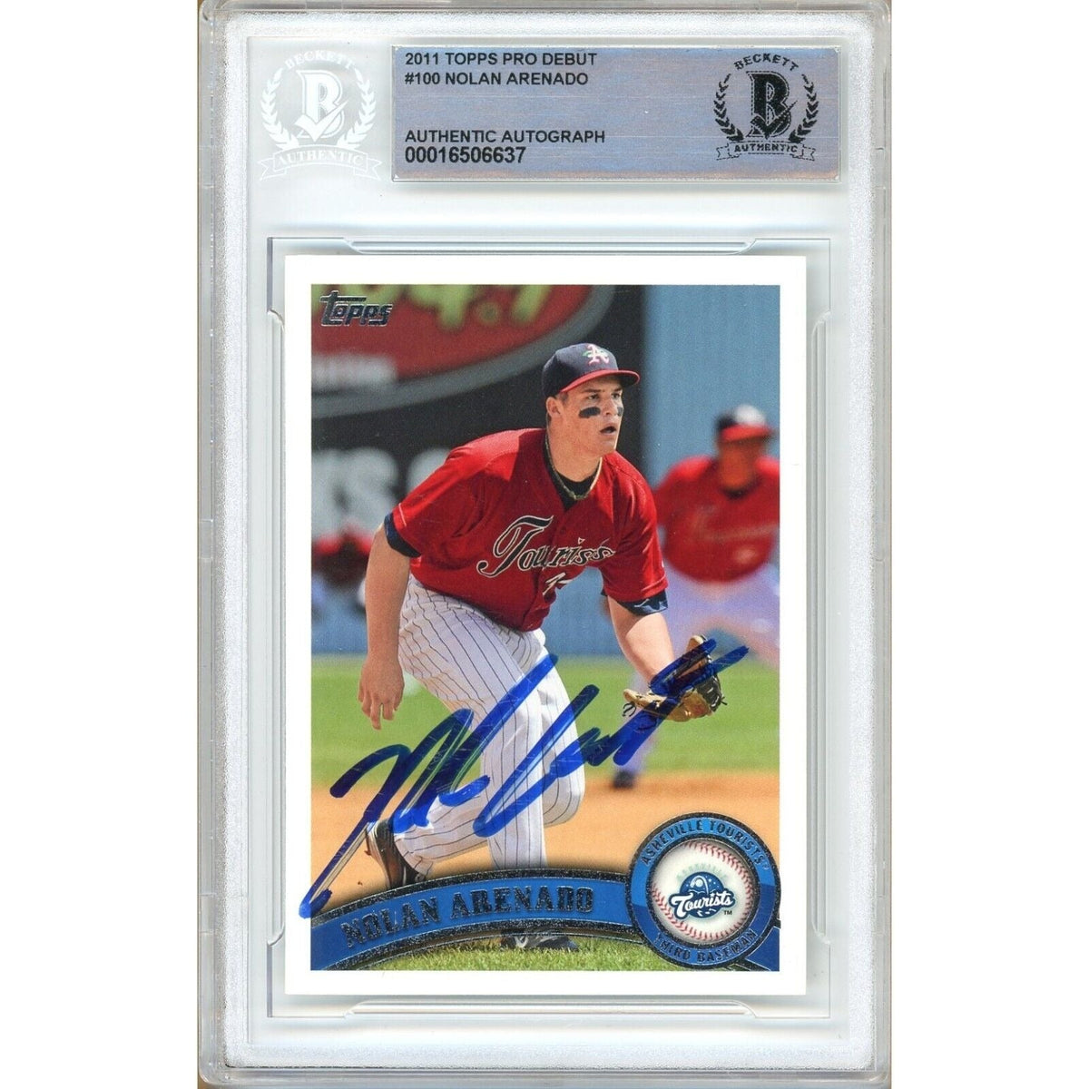 Nolan Arenado St Louis Cardinals Autographed Trading Card Beckett BAS
