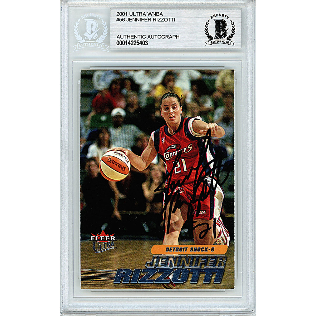 Jennifer Rizzotti Fleer Ultra Autographed Trading Card Beckett BGS