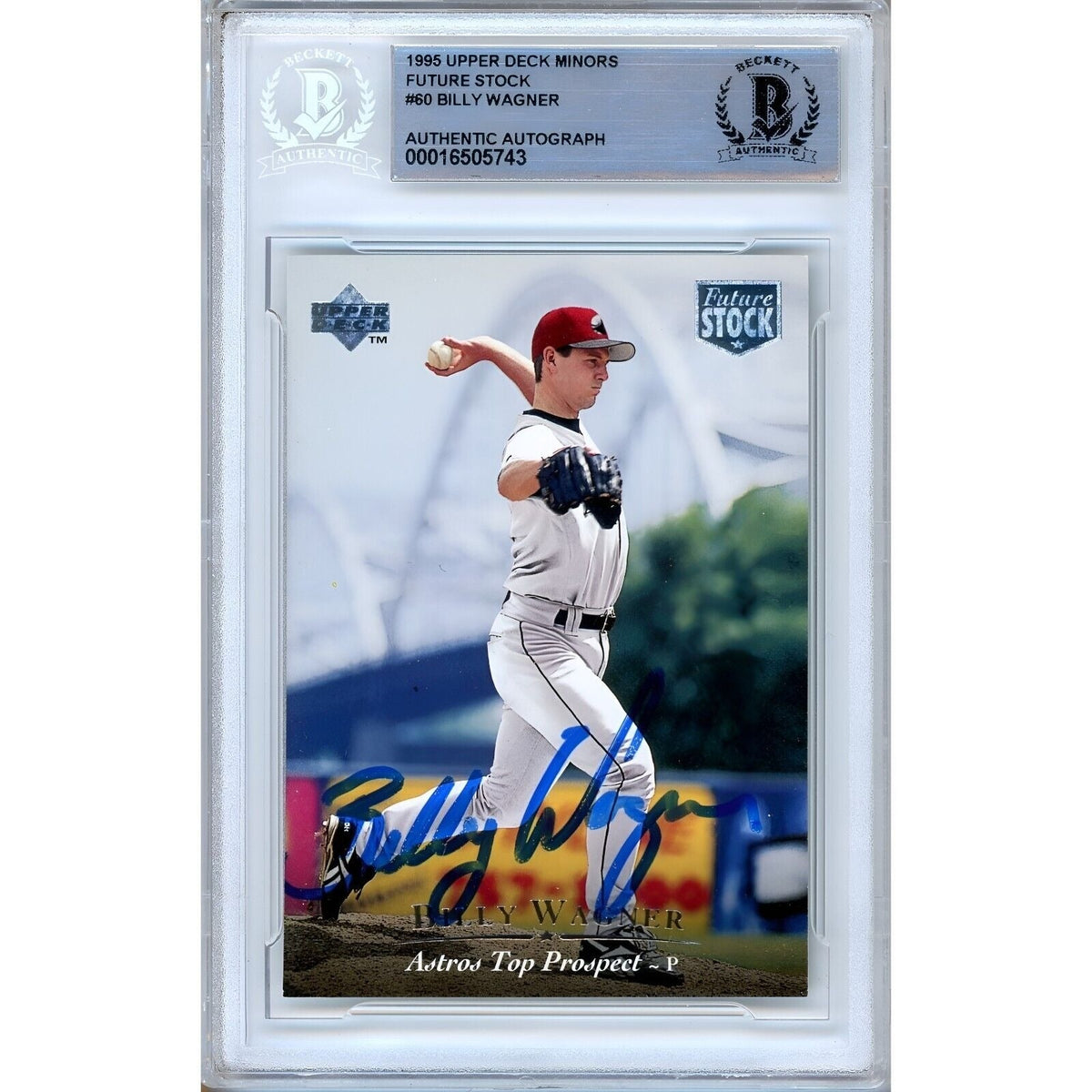 Billy Wagner Upper Deck Minors Future Stock Autographed Trading Card Beckett BAS