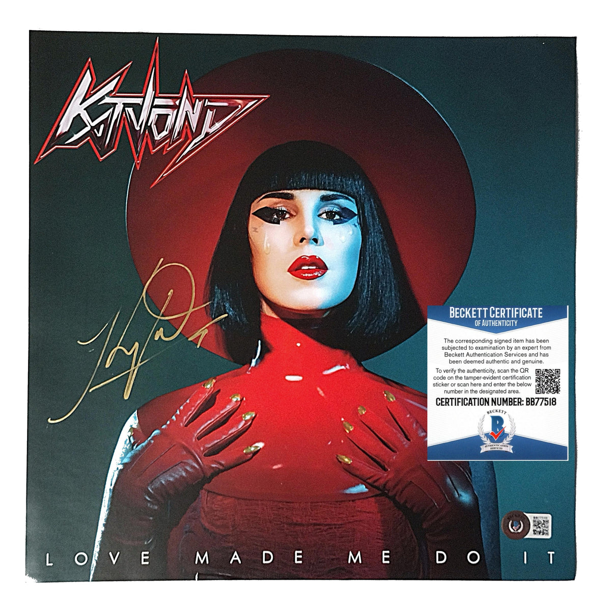 Kat Von Signed Vinyl Beckett BAS