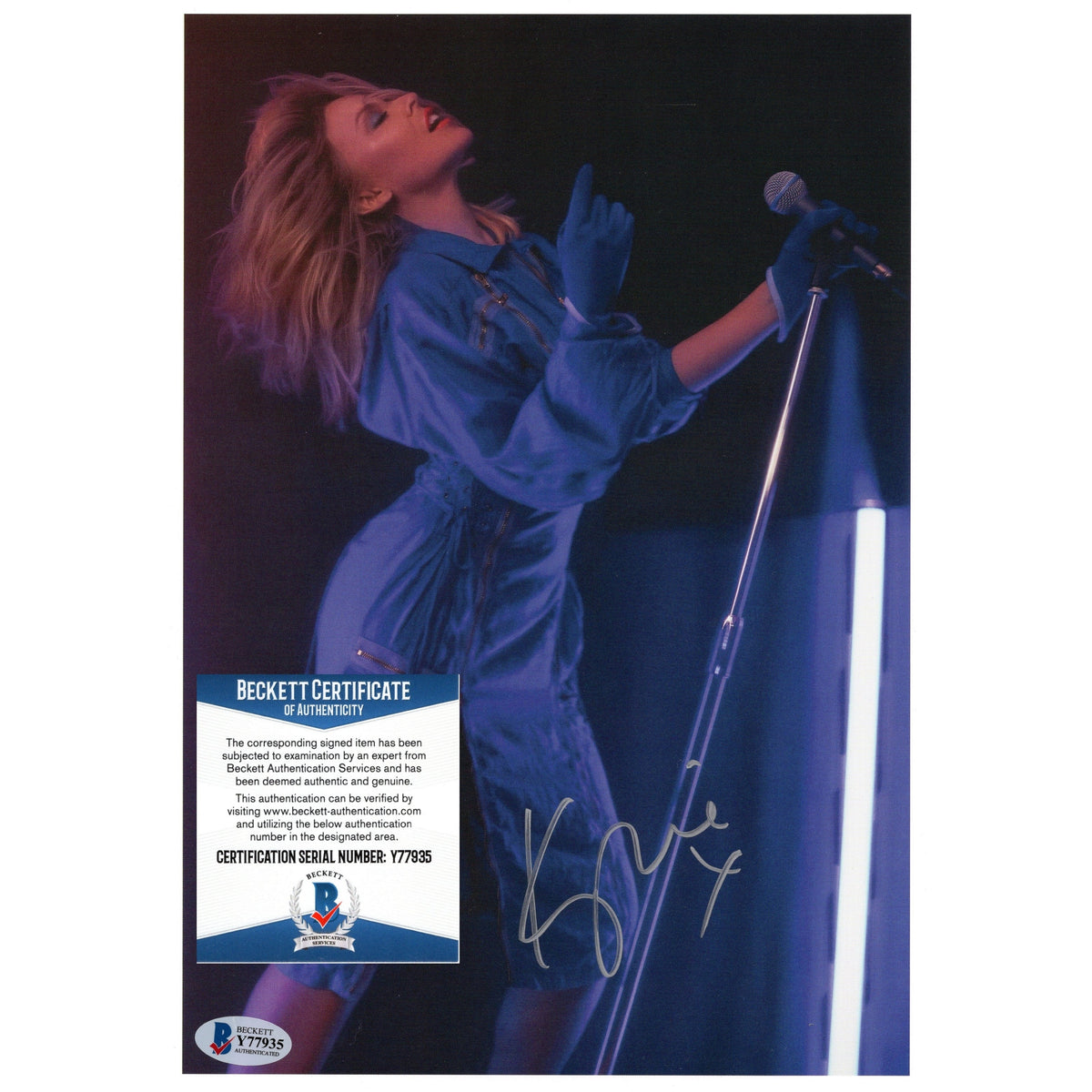 Kylie Minogue Autographed Signed Photo Beckett BAS