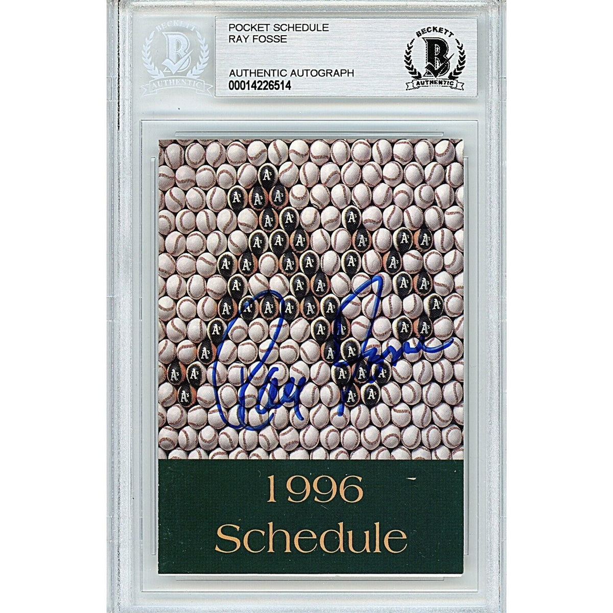 Ray Fosse Oakland Athletics Signed Autographed Trading Card Beckett BAS