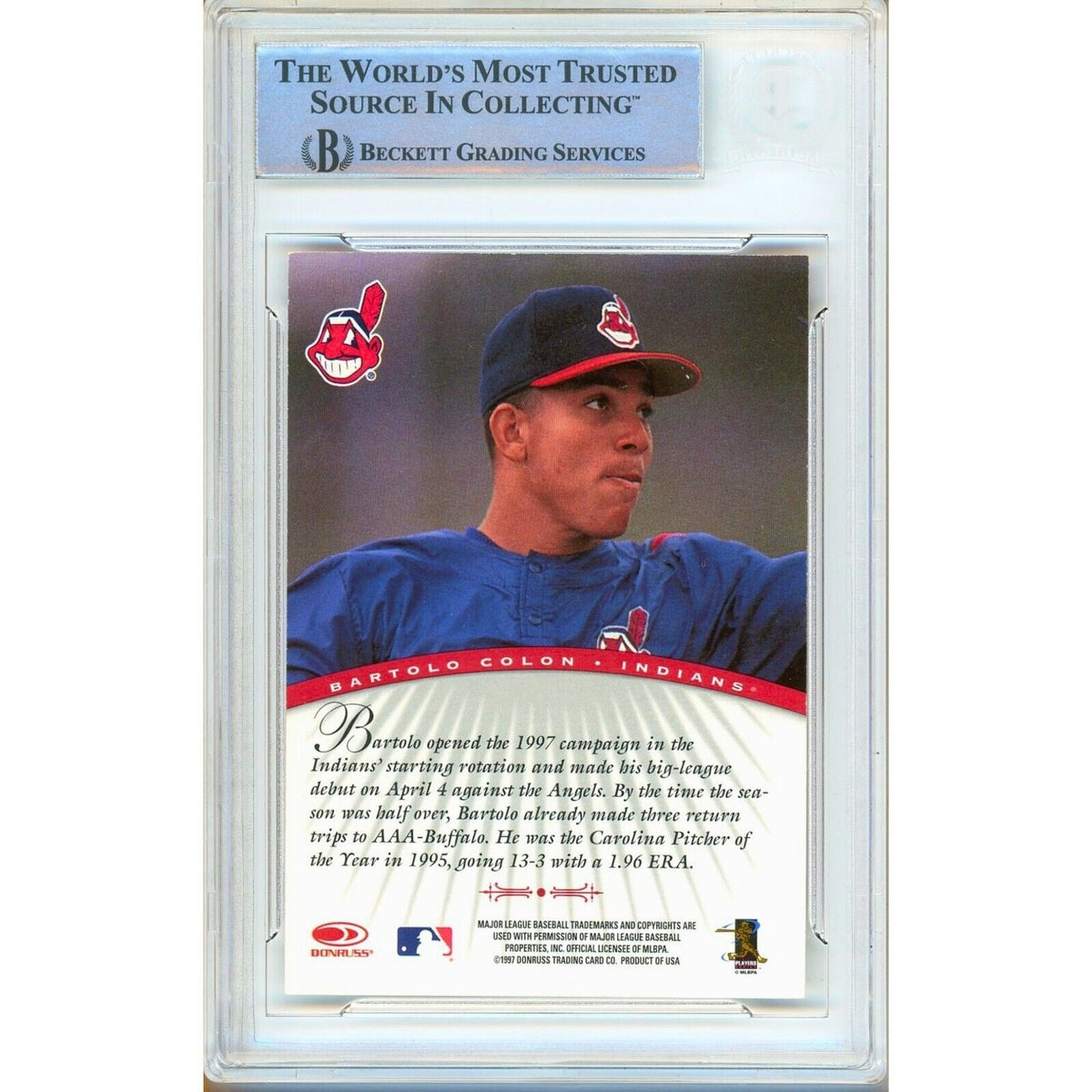 Bartolo Colon Donruss Signature Series Signed Trading Card Beckett BAS
