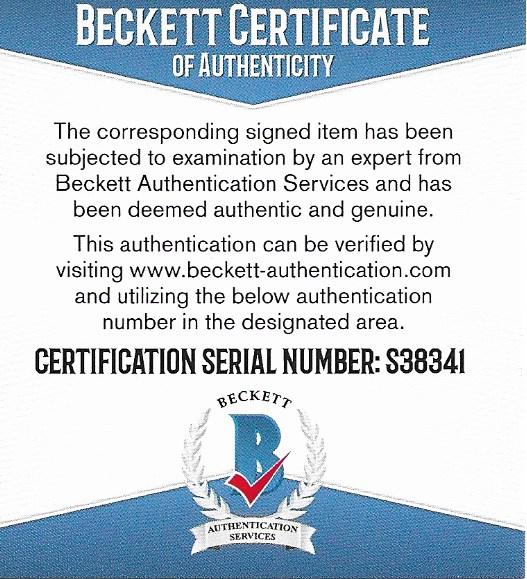 Martin Gelinas Signed Calgary Flames Auto Photo Beckett BAS