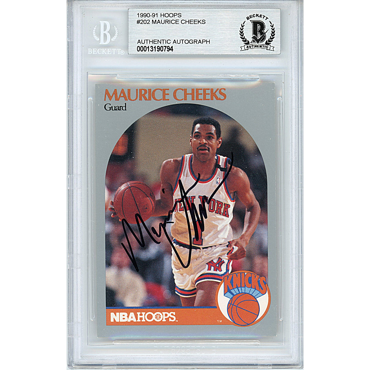 Maurice Mo Cheeks Signed New Autographed Trading Card Beckett BAS