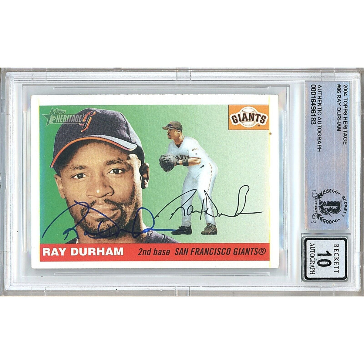 Ray Durham San Francisco Giants Autographed Trading Card Beckett BGS