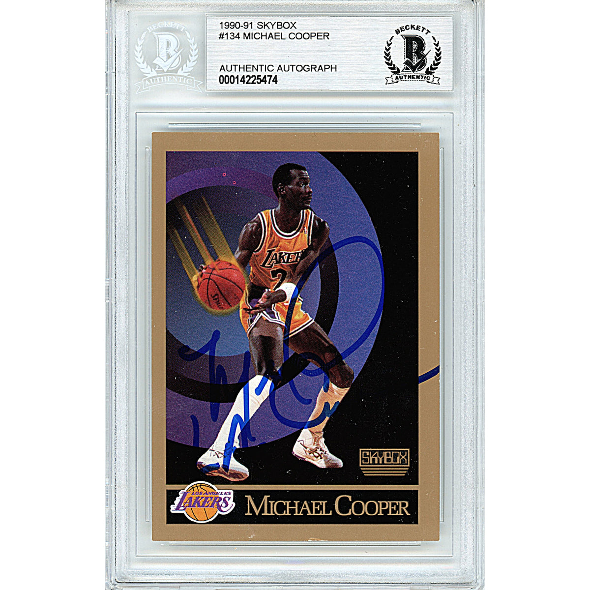 Michael Cooper Signed Los Angeles Autographed Trading Card Beckett BGS