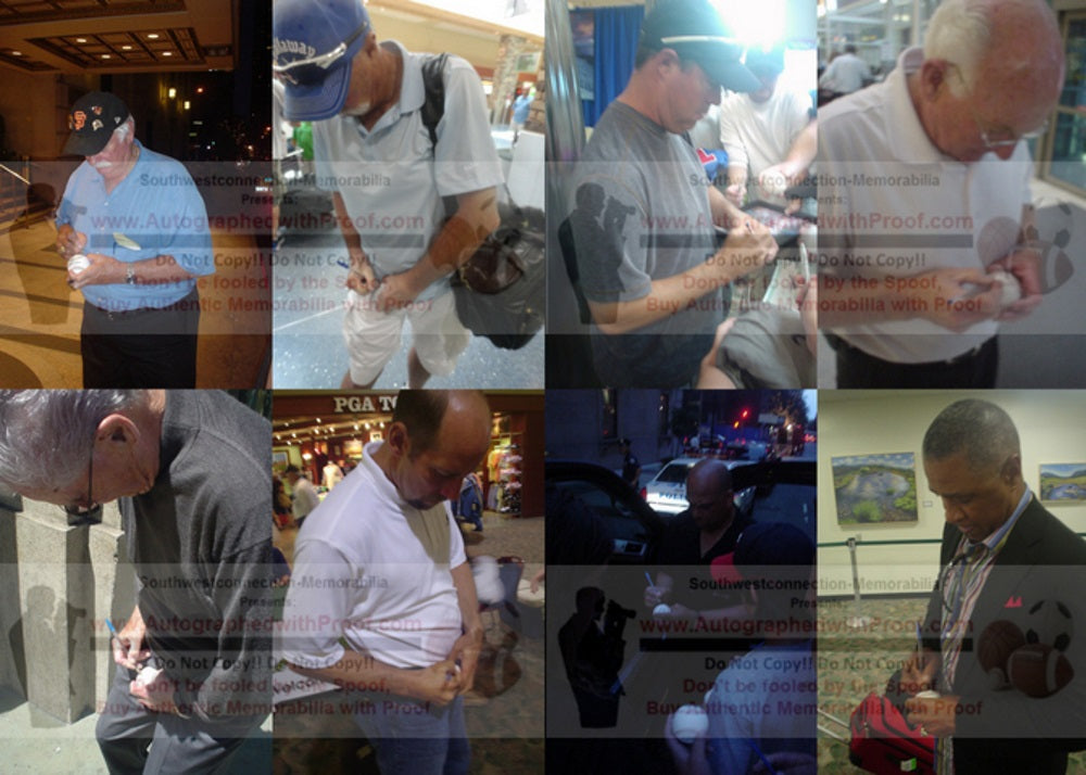 Baseball Hall Of Fame Multi Autographed Signed Beckett BAS