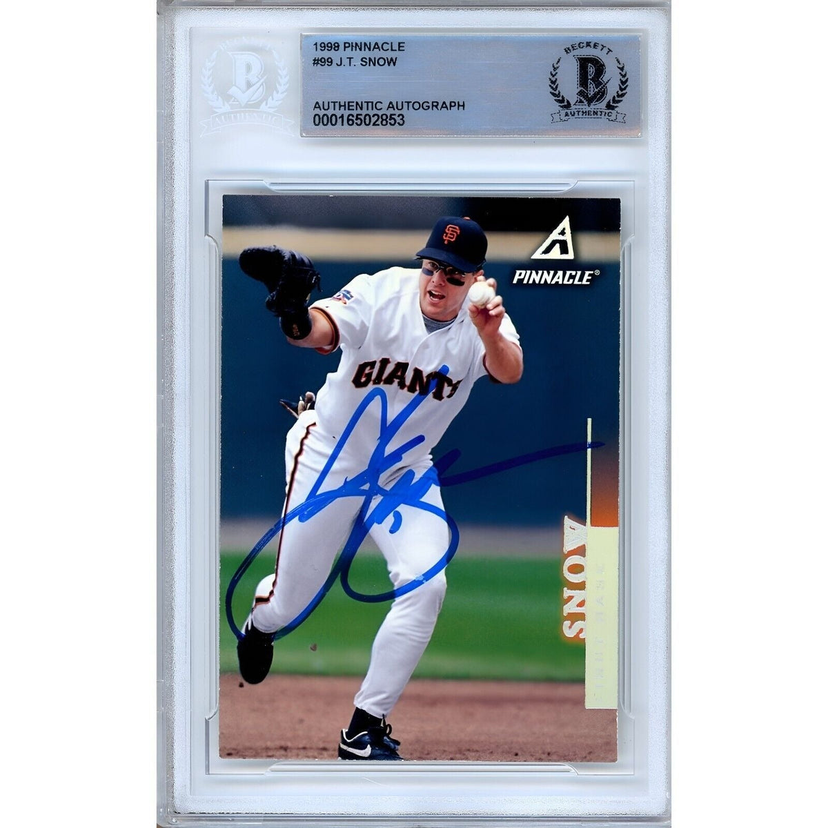 Snow San Francisco Giants Autographed Trading Card Beckett BAS