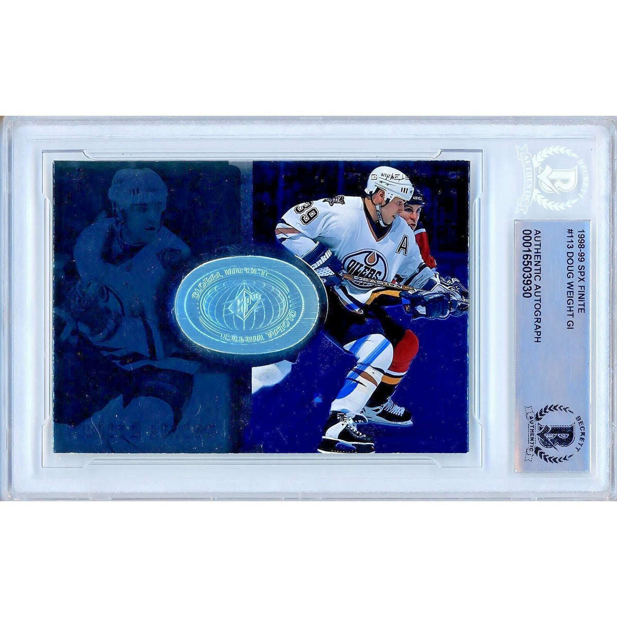 Doug Weight Edmonton Oilers Autographed Trading Card Beckett BAS