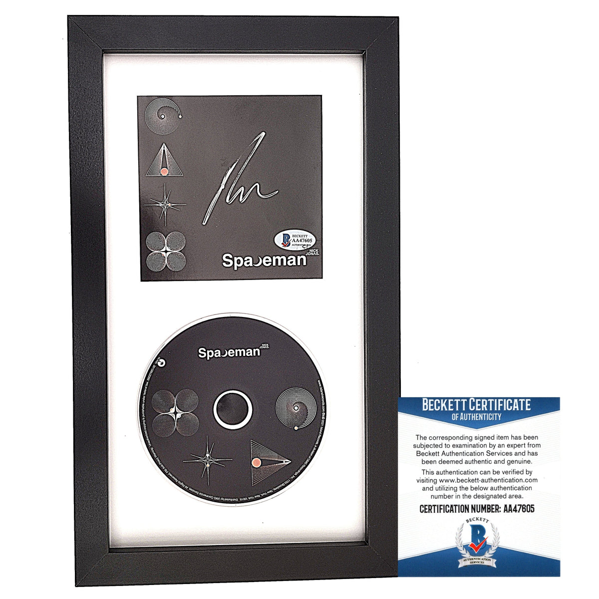 Nick Jonas Signed Spaceman Autographed Photo Beckett BAS