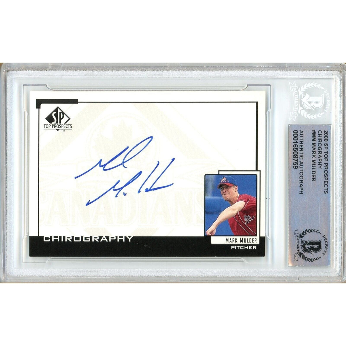 Mark Mulder Oakland Athletics Signed Autographed Trading Card Beckett BAS