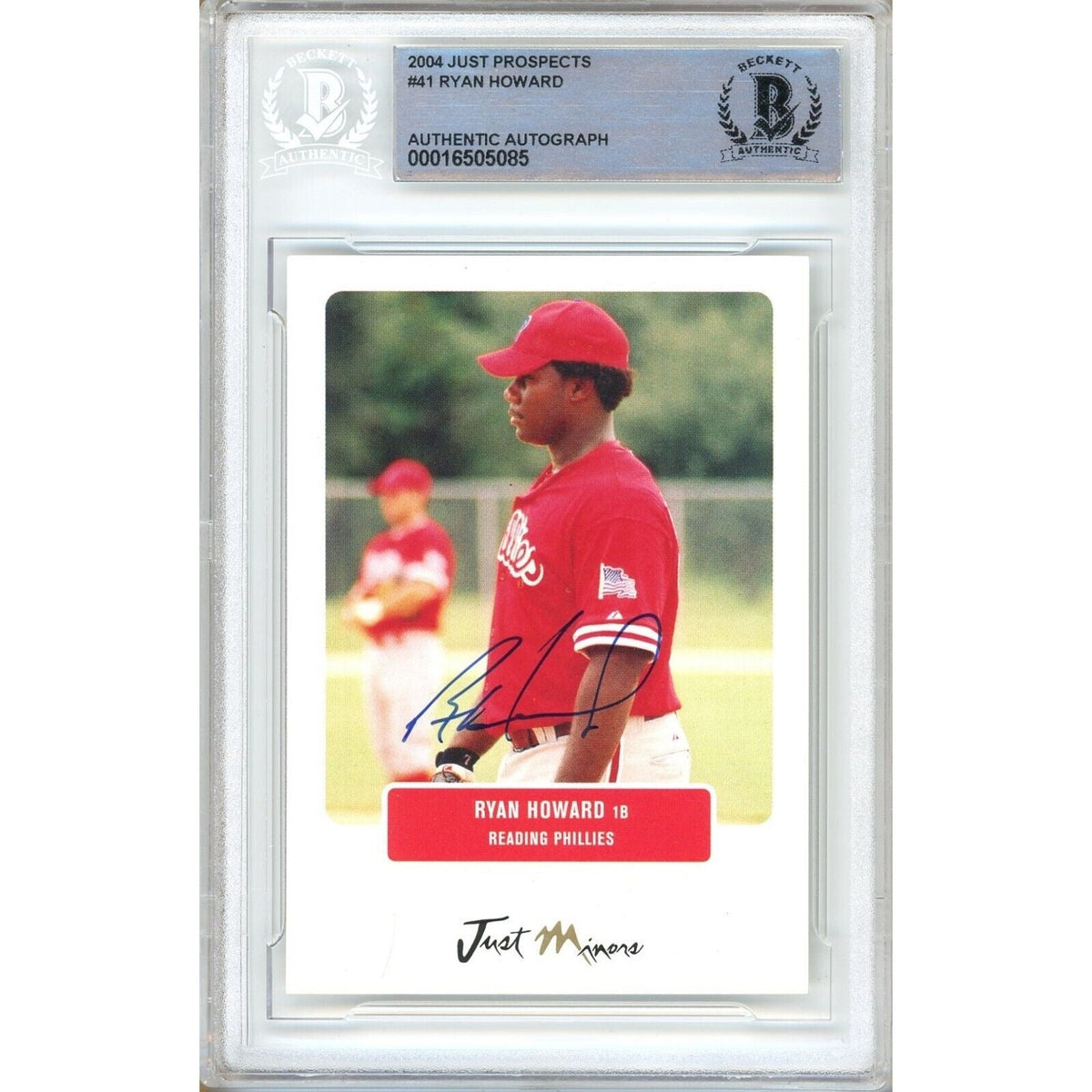 Ryan Howard Philadelphia Phillies Signed Autographed Trading Card Beckett BAS