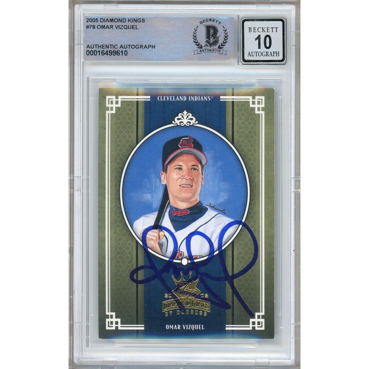 Omar Vizquel Cleveland Indians Signed Autographed Trading Card Beckett BGS