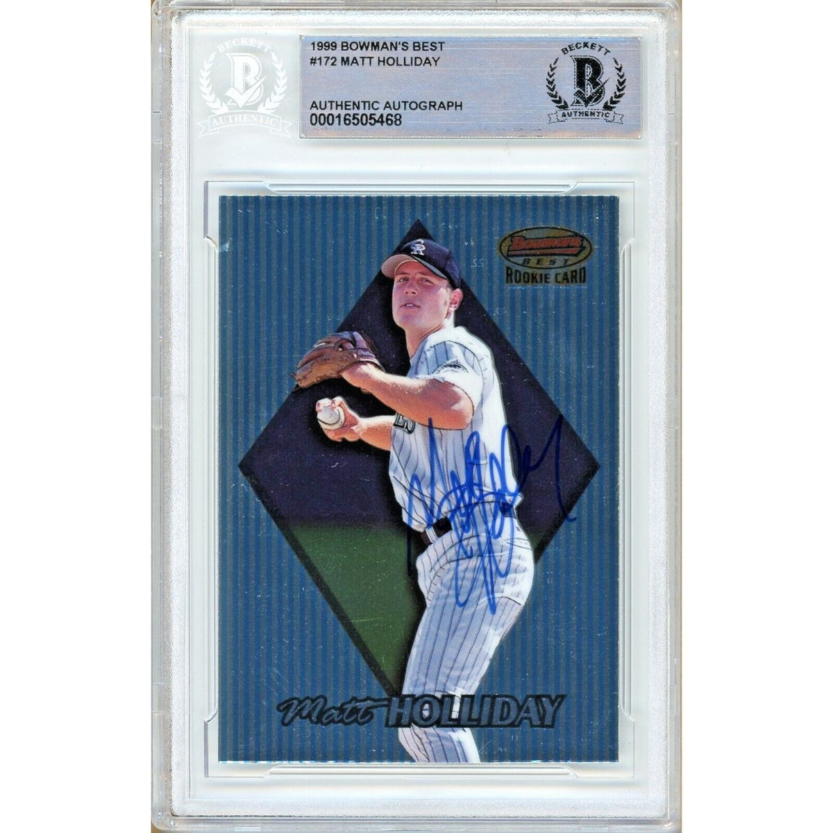Matt Holliday Colorado Rockies Signed Autographed Trading Card Beckett BAS