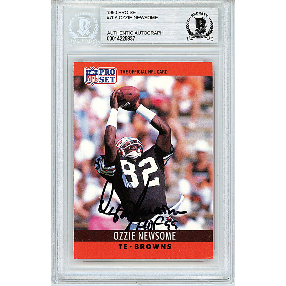Ozzie Newsome Signed Cleveland Browns Autographed Trading Card Beckett BAS