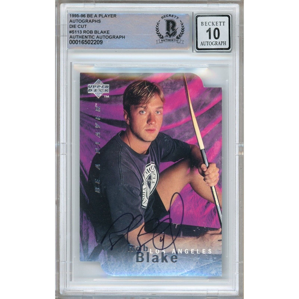 Rob Blake Autographed Trading Card Beckett BGS