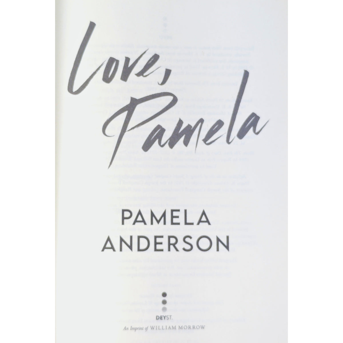 Pamela Anderson Signed Love Autograph Book Beckett BAS