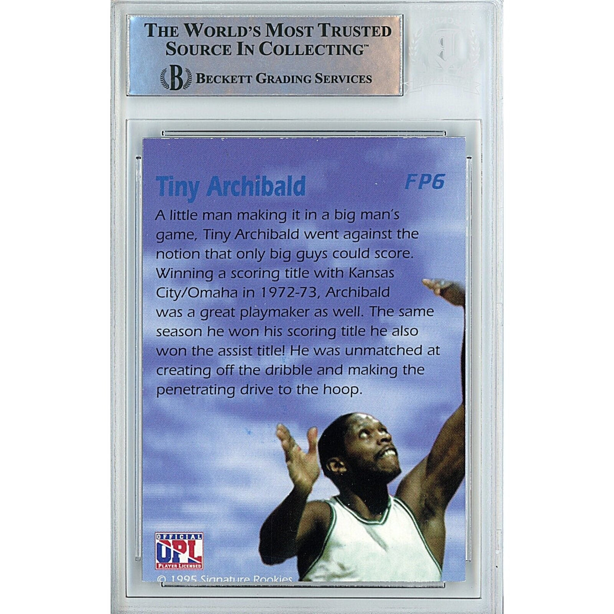 Nate Tiny Archibald Sacramento Kings Signed Trading Card Beckett BAS