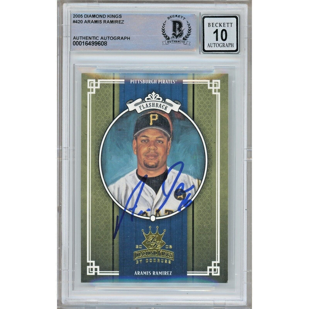 Aramis Ramirez Donruss Diamond Kings Autographed Trading Card Beckett BGS
