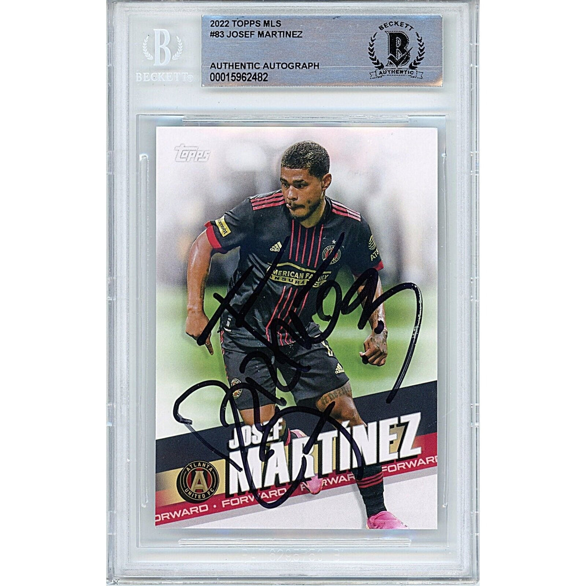 Josef Martinez Atlanta United Autographed Trading Card Beckett BAS
