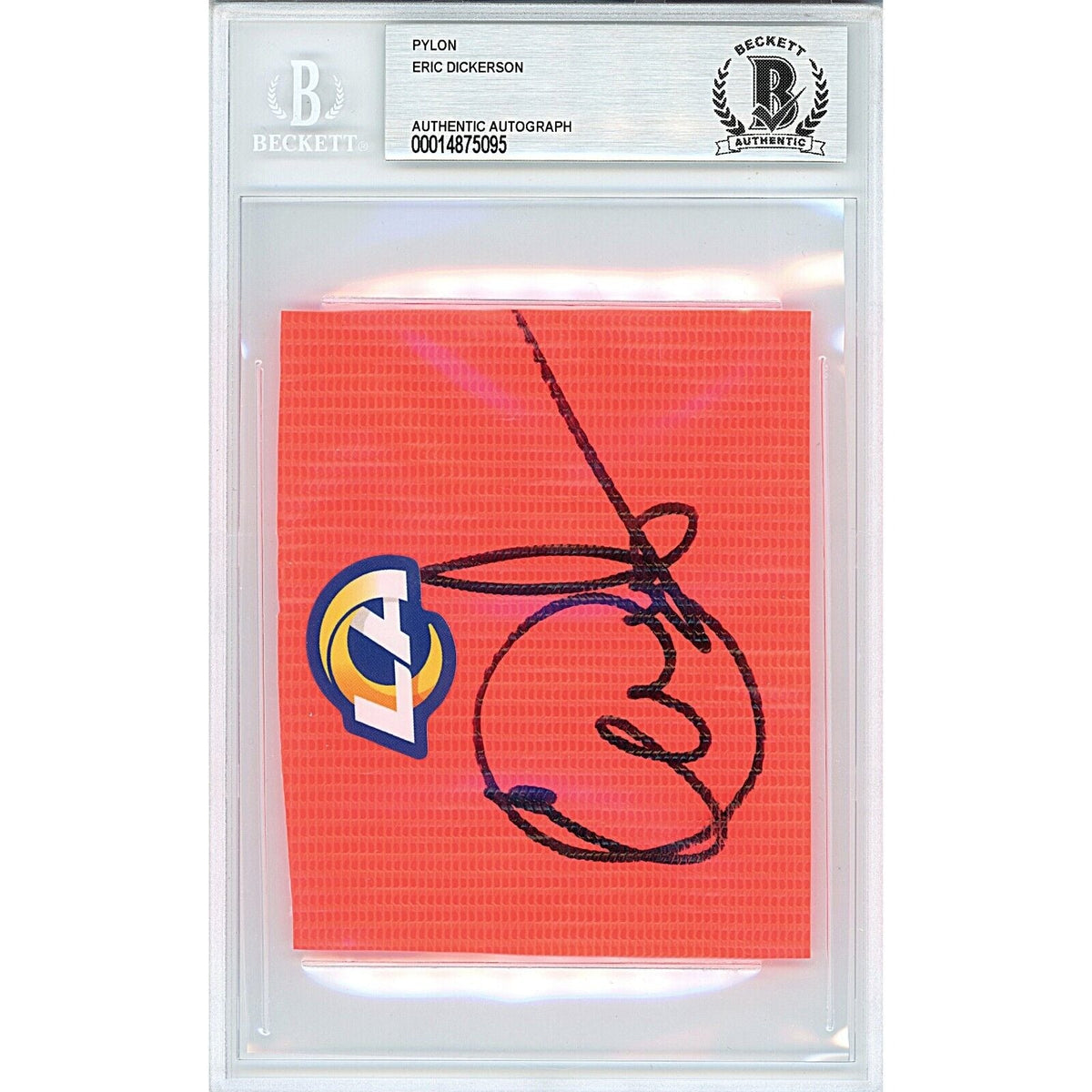Eric Dickerson Autographed Los Angeles Signed Trading Card Beckett BAS