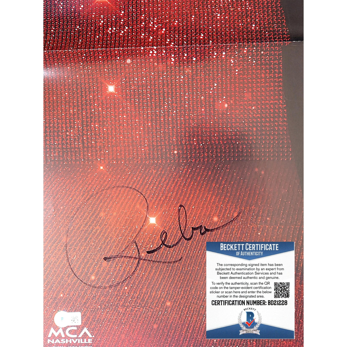 Reba Inch Poster Country Music Signed Photo Beckett BAS