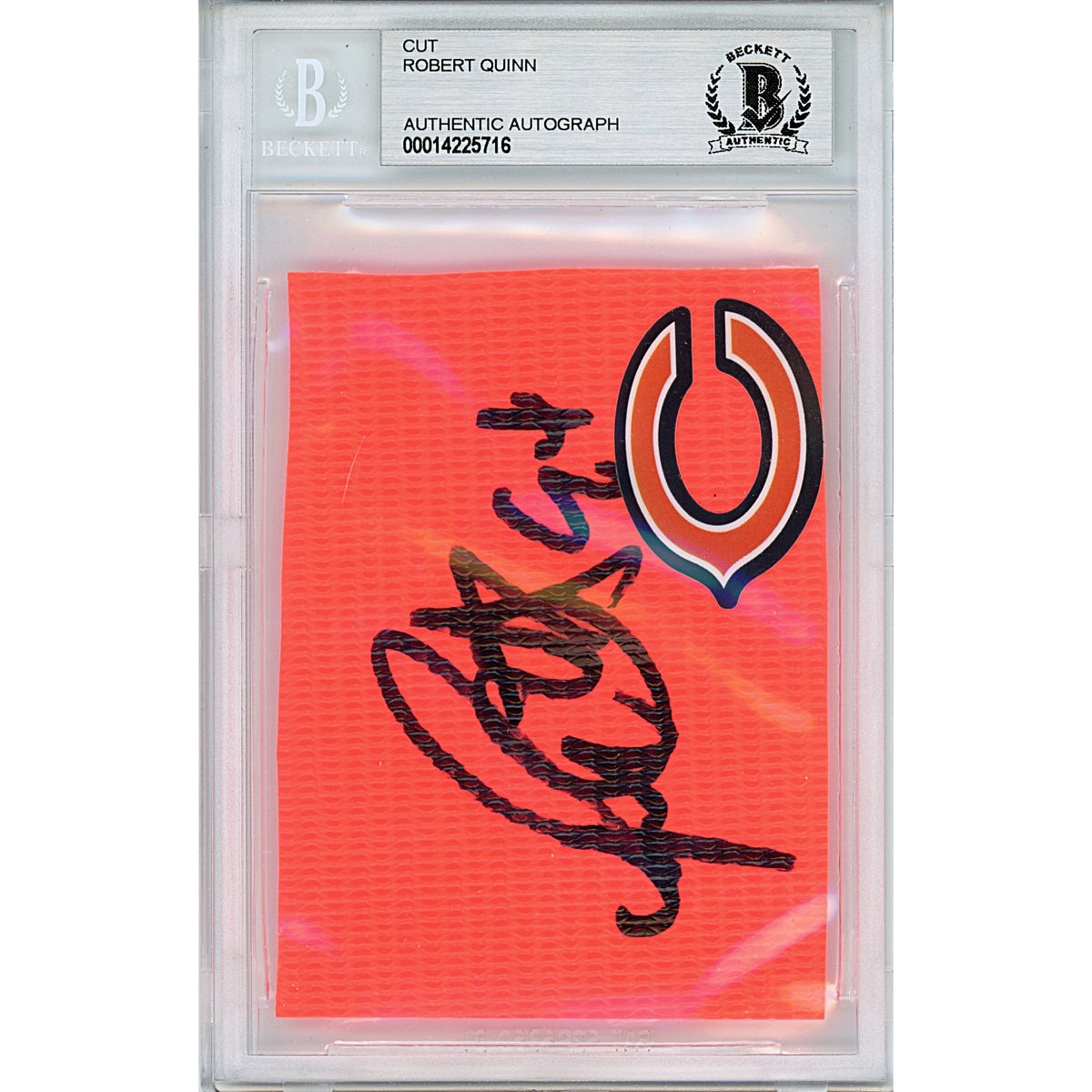 Robert Quinn Signed Chicago Bears Cut Signature Beckett BGS
