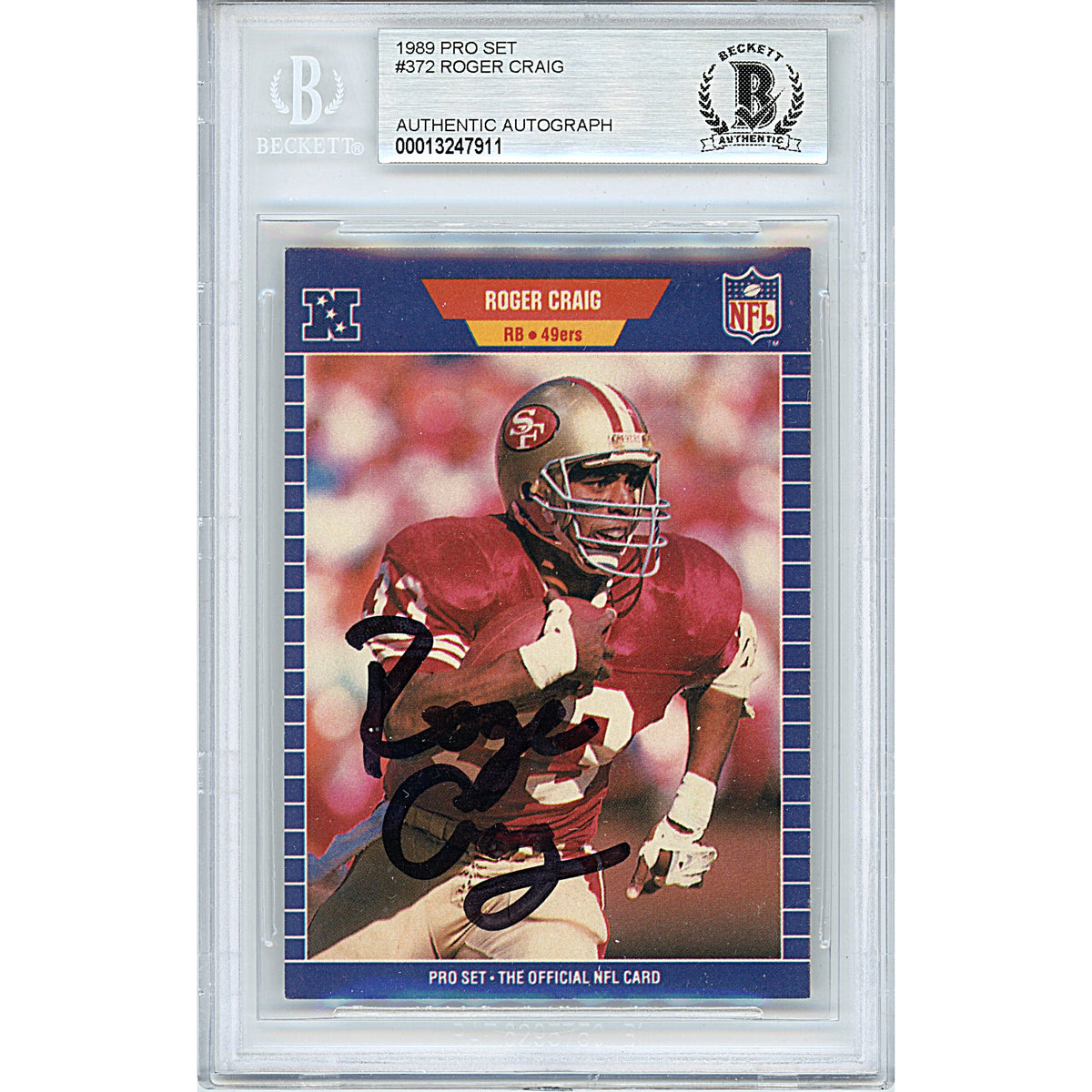 Roger Craig Signed San Francisco Autographed Trading Card Beckett BGS