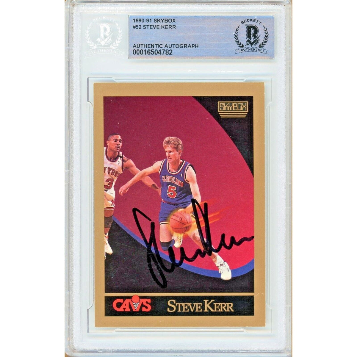 Steve Kerr Cleveland Cavaliers Signed Autographed Trading Card Beckett BAS