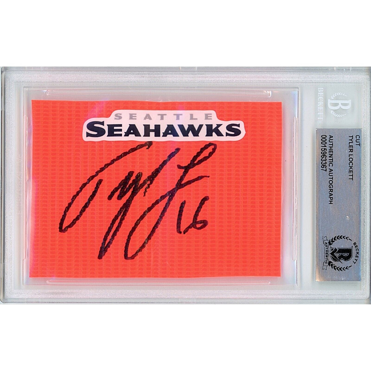 Tyler Lockett Seattle Seahawks Signed Autographed Cut Signature Beckett BAS