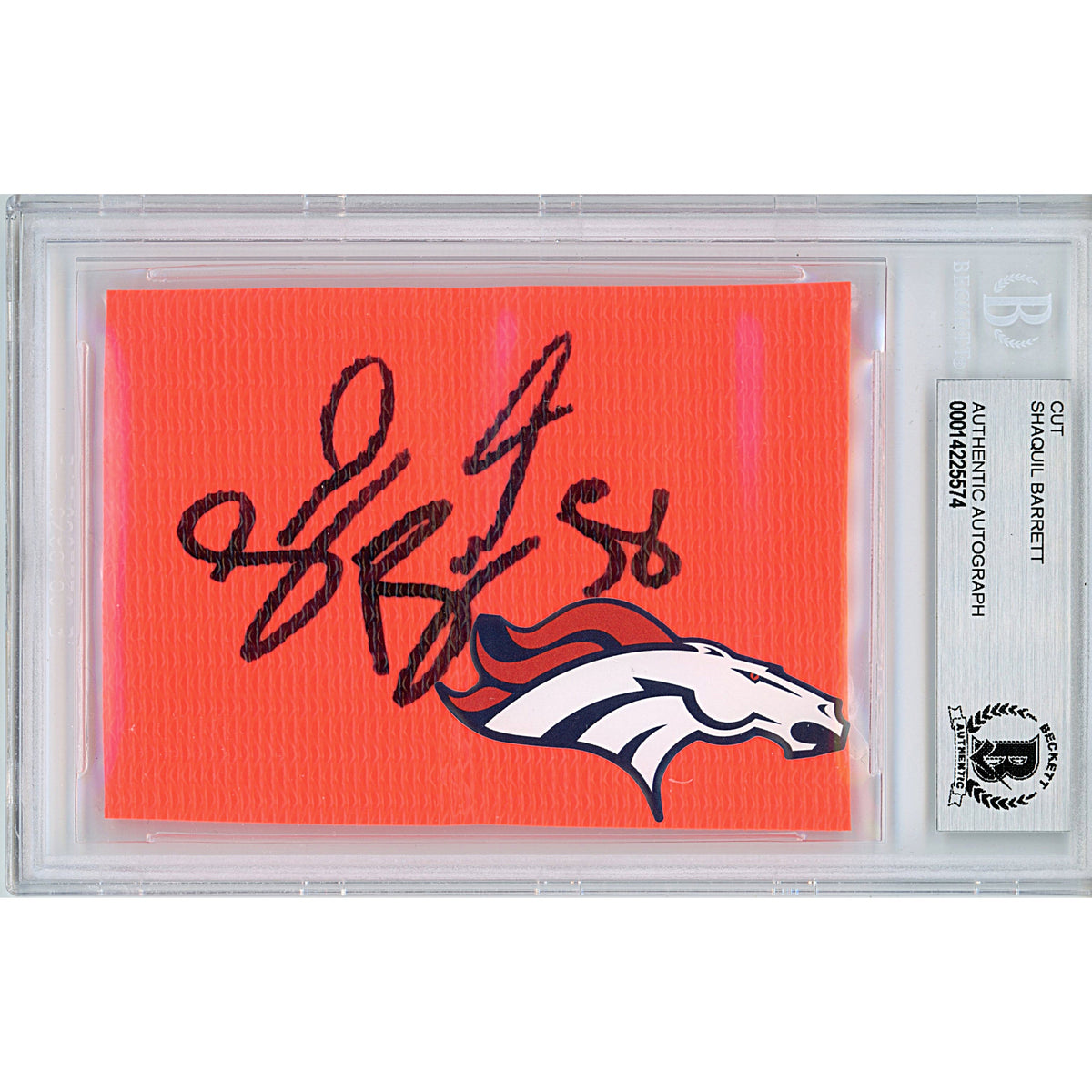 Shaquil Barrett Signed Denver Broncos Autographed Cut Signature Beckett BGS