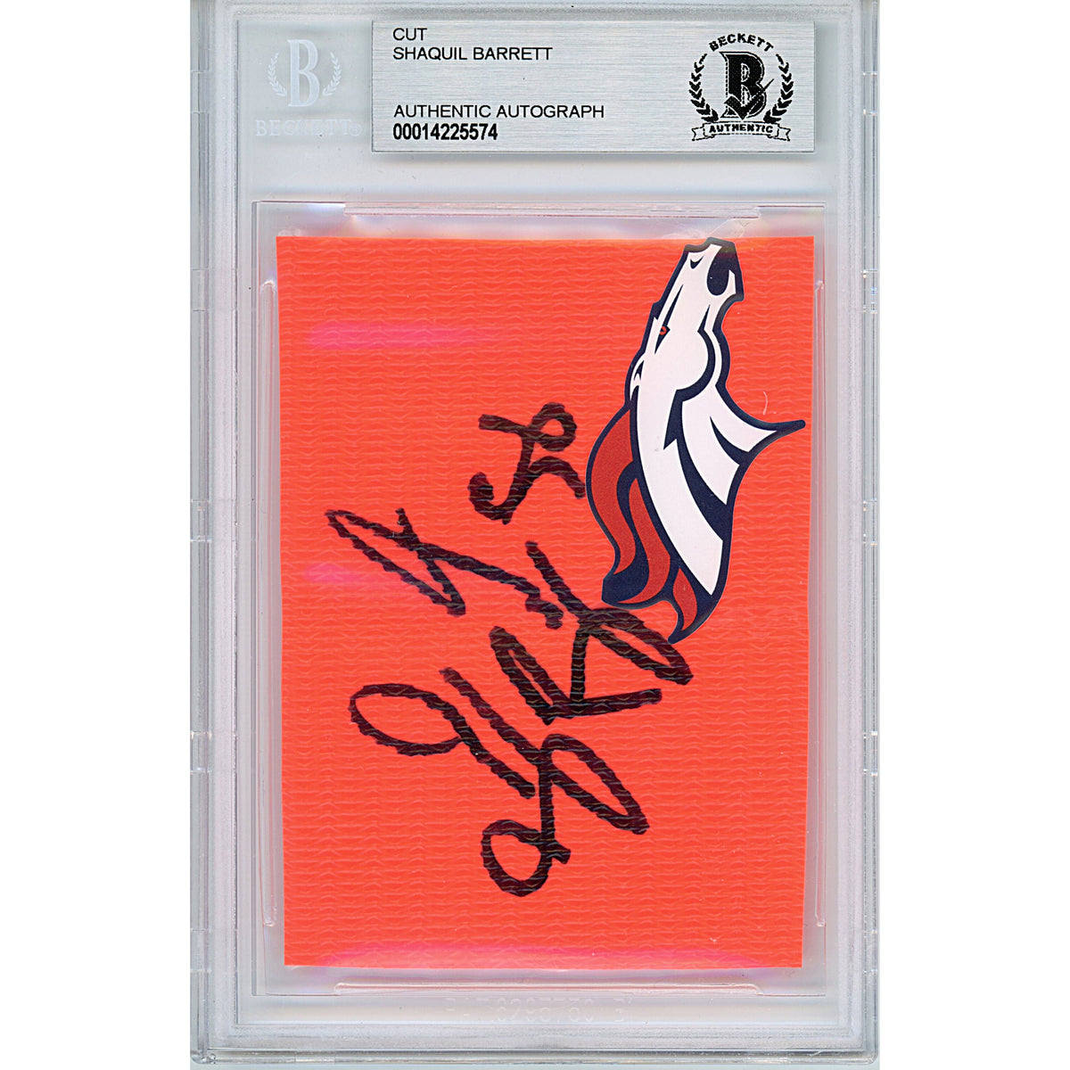 Shaquil Barrett Signed Denver Broncos Cut Signature Beckett BGS