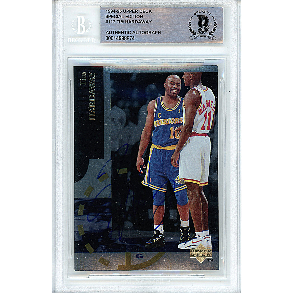 Tim Hardaway Signed Golden State Autographed Trading Card Beckett BAS
