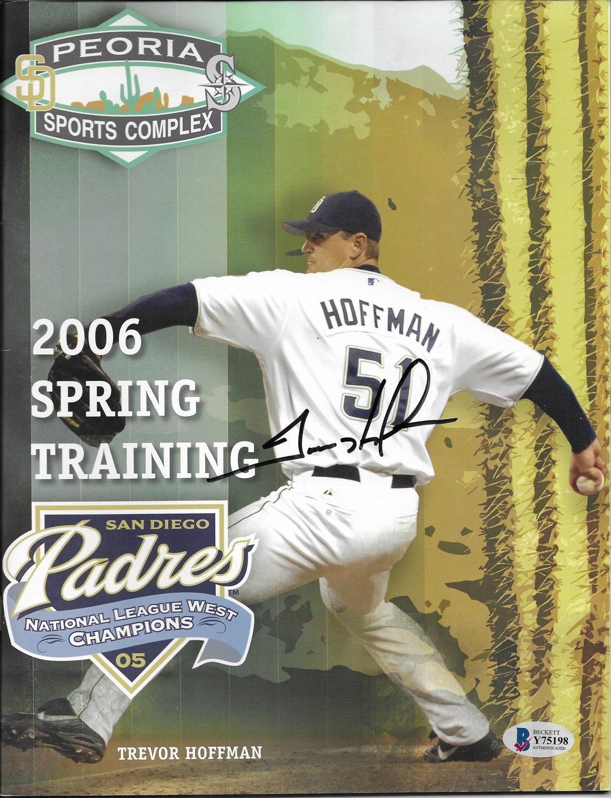 Trevor Hoffman Signed San Diego Jersey Beckett BAS